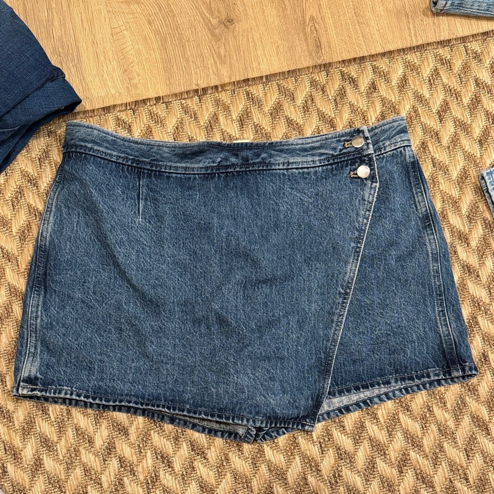 Madewell Wrap Denim Skort